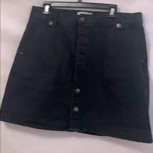 NEW LOOK MINI BLACK‎ DEMIN SHORT SKIRT SIZE US 12